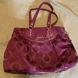 Purple Coach satchel